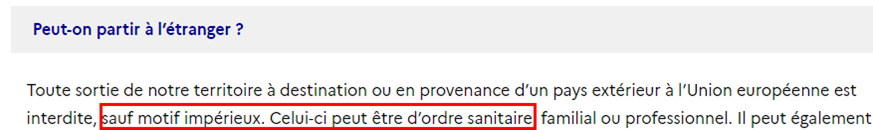 Clinique ouverte durant le covid - raison médicale