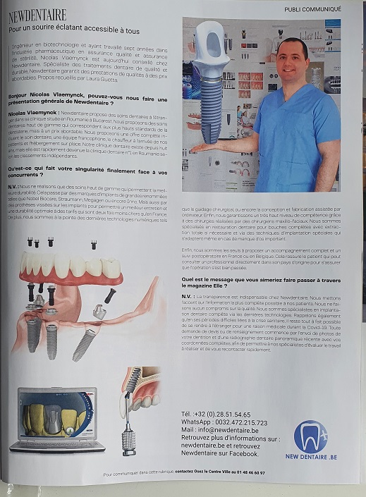Artcile Newdentaire Elle Belgique