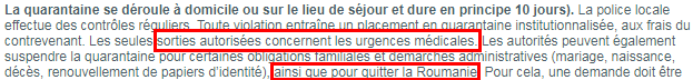 Exception a la quarantaine pour soin dentaire urgent