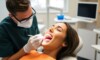 Dentiste examinant un patient en Belgique.